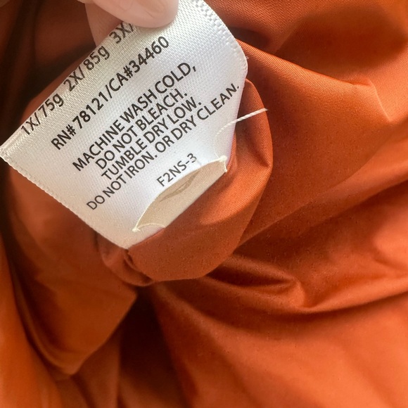 Eileen Fisher Down Vest Women's Small Burnt Orange Full Zip - Picture 8 of 9